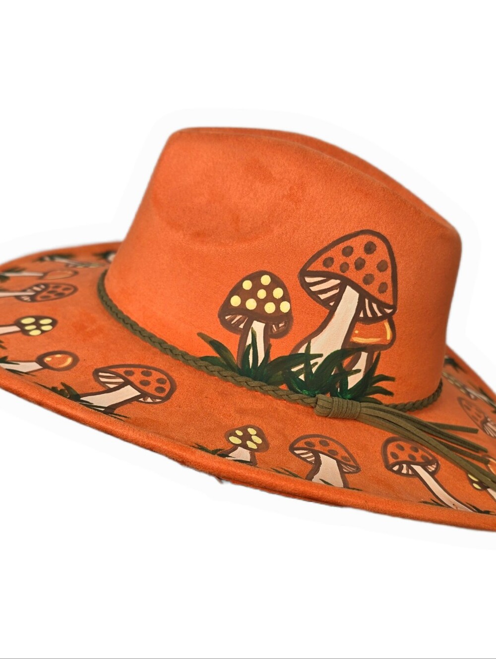 Orange Retro Mushroom Sun Hat